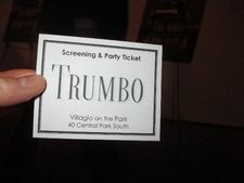 Trumbo screening and party ticket